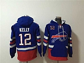 Men's Buffalo Bills #12 Jim Kelly Royal Ageless Must-Have Lace-Up Pullover Hoodie,baseball caps,new era cap wholesale,wholesale hats